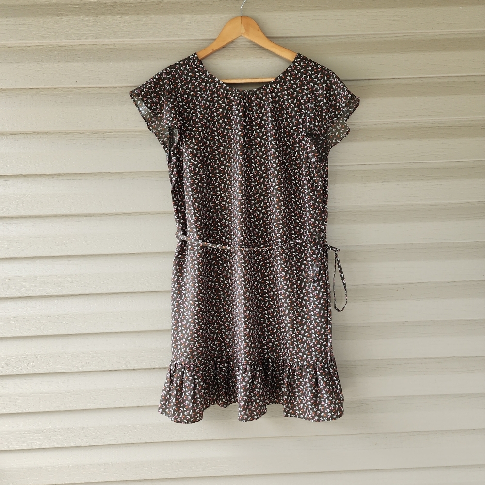 Boden Cynthia brown cherry print mini dress - Picture 3 of 12